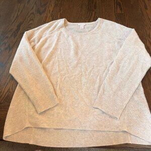 Garnet Hill Women's Soft Cream Cashmere Sweater